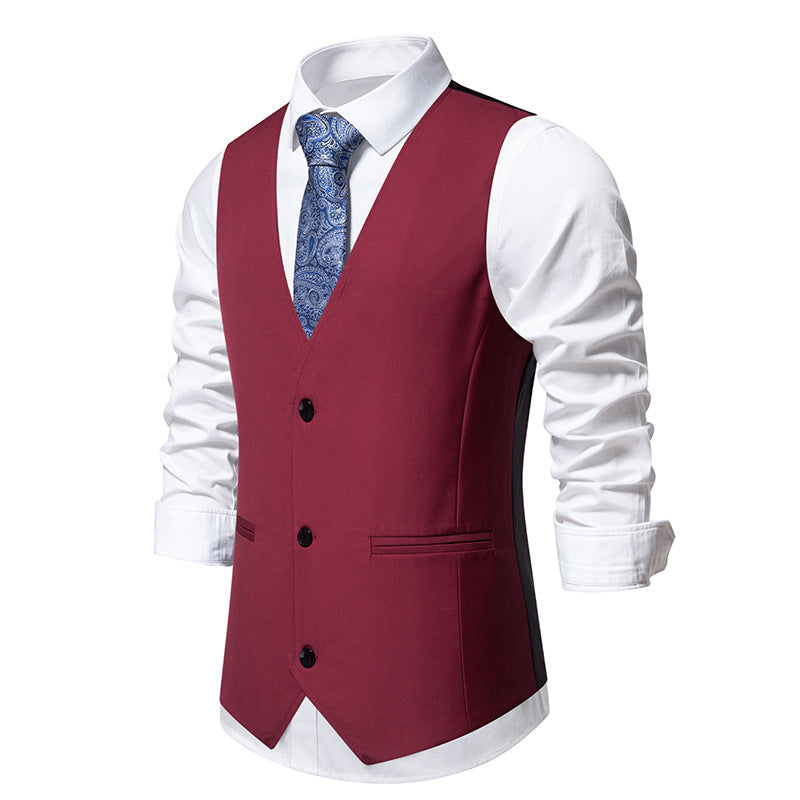 Herren elegante Anzugweste mit modernem Schnitt und praktischen Taschen R&B