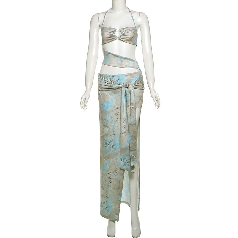 Damen schickes Bandeau-Top mit maxi Rock R&B