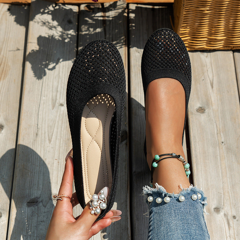 Damen bequeme Ballerinas mit atmungsaktivem Netzdesign R&B