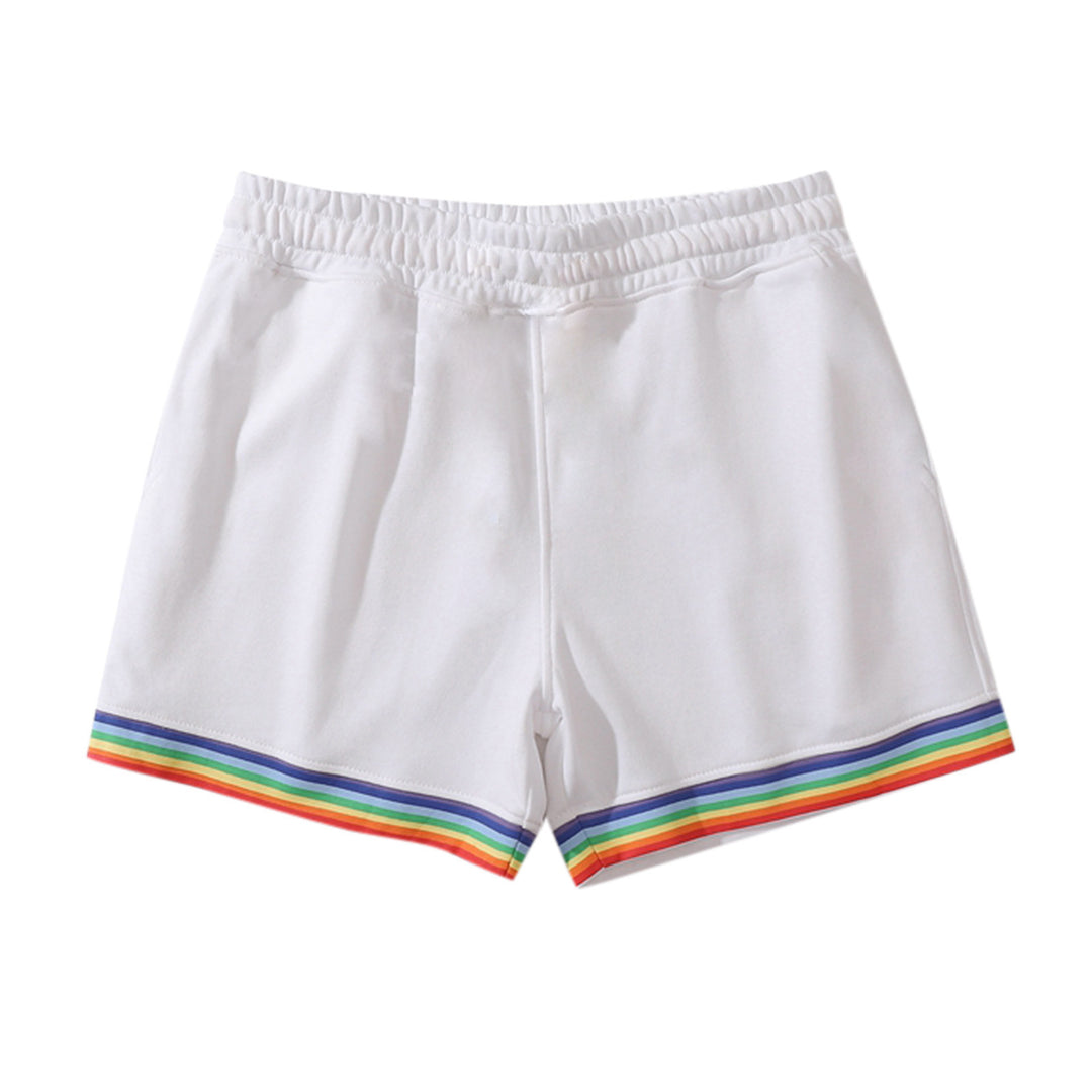 Damen Sportliche Freizeithosen mit buntem Streifen-Design R&B