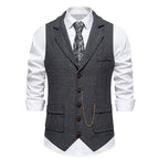 Herren elegante Weste mit zeitgemäßem Schnitt und feiner Struktur