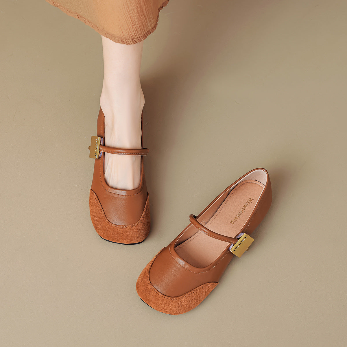Damen Ballerinas mit verstellbarem Riemchen und modischem Akzent