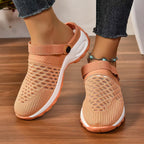 Damen Atmungsaktive Slip-On Freizeitschuhe mit elastischem Riemen R&B