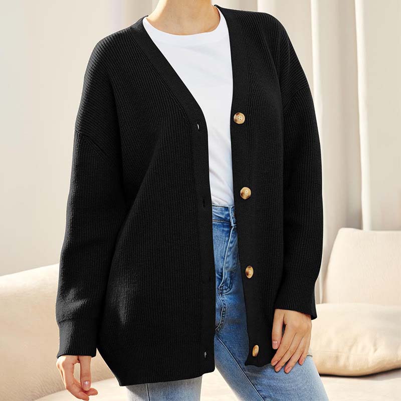 R&B | Klassische Strick-Strickjacke für Alltag