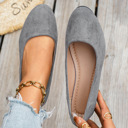 Damen Klassische Ballerinas aus weichem Wildleder R&B