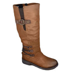 Damen Overknee Stiefel mit modischem Riemendesign und komfortablem Blockabsatz R&B