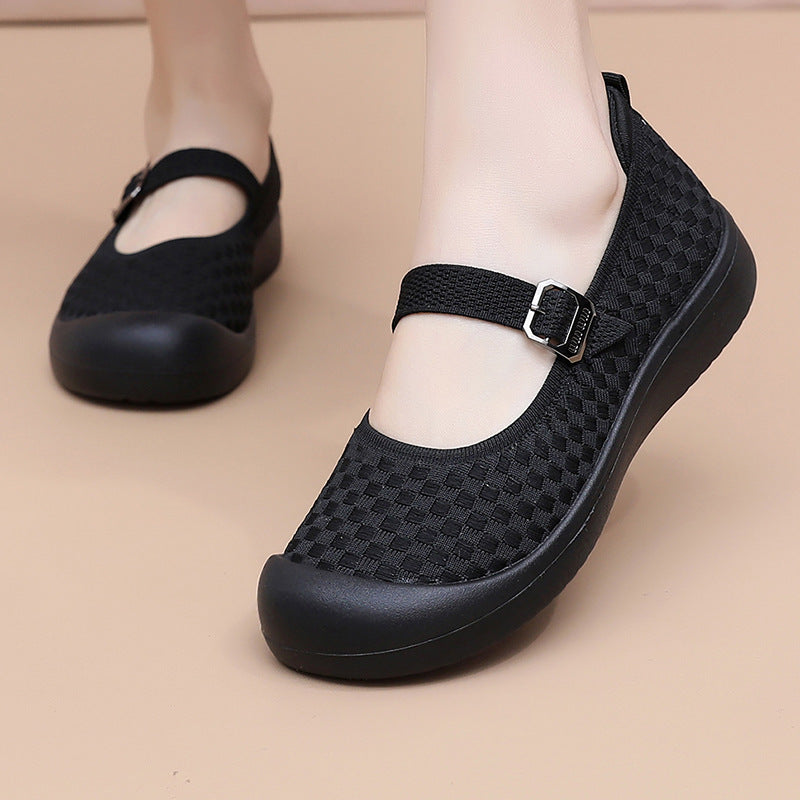 Damen Bequeme und atmungsaktive Freizeit-Schuhe mit verstellbarem Riemen R&B