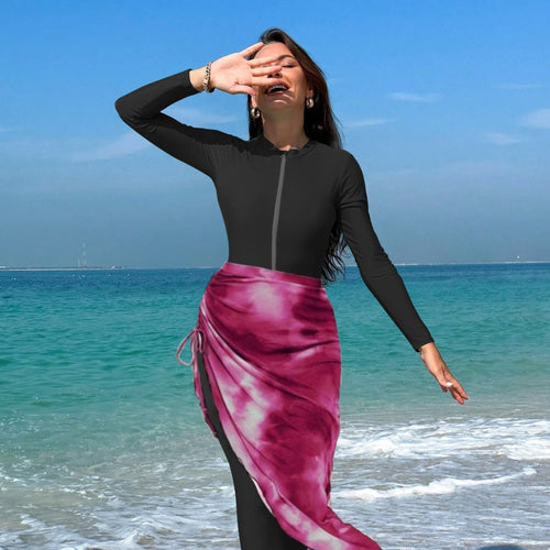 Damen Langärmliger Sport-Badeanzug R&B