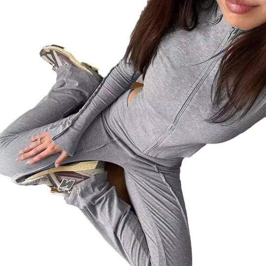 Damen Flared Yoga-Hose mit hohem Bund und atmungsaktivem Material R&B