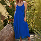 Damen Maxi-Kleid aus leichtem Chiffon mit trägerlosem Design R&B