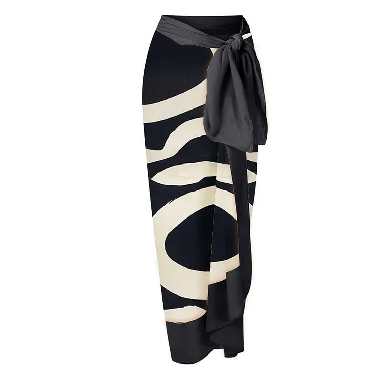 Damen Bikiniset mit asymmetrischem Oberteil und elegantem Wickelrock R&B