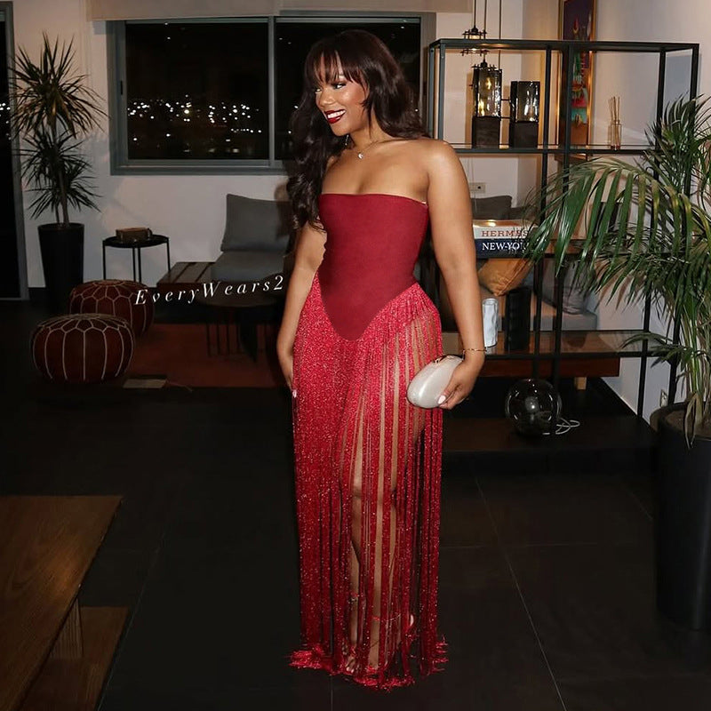 Damen Badeanzug mit fransigen Details und strapazierfähigem Material R&B
