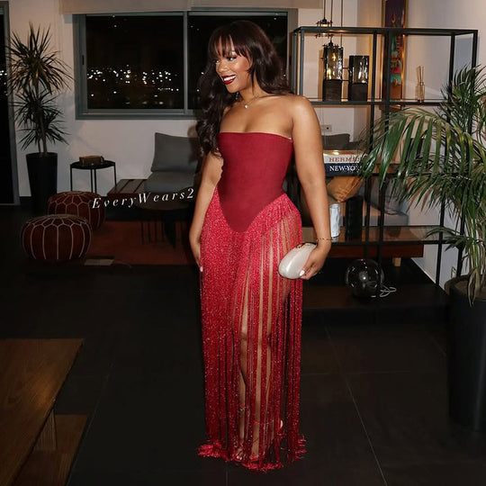 Damen Badeanzug mit fransigen Details und strapazierfähigem Material R&B