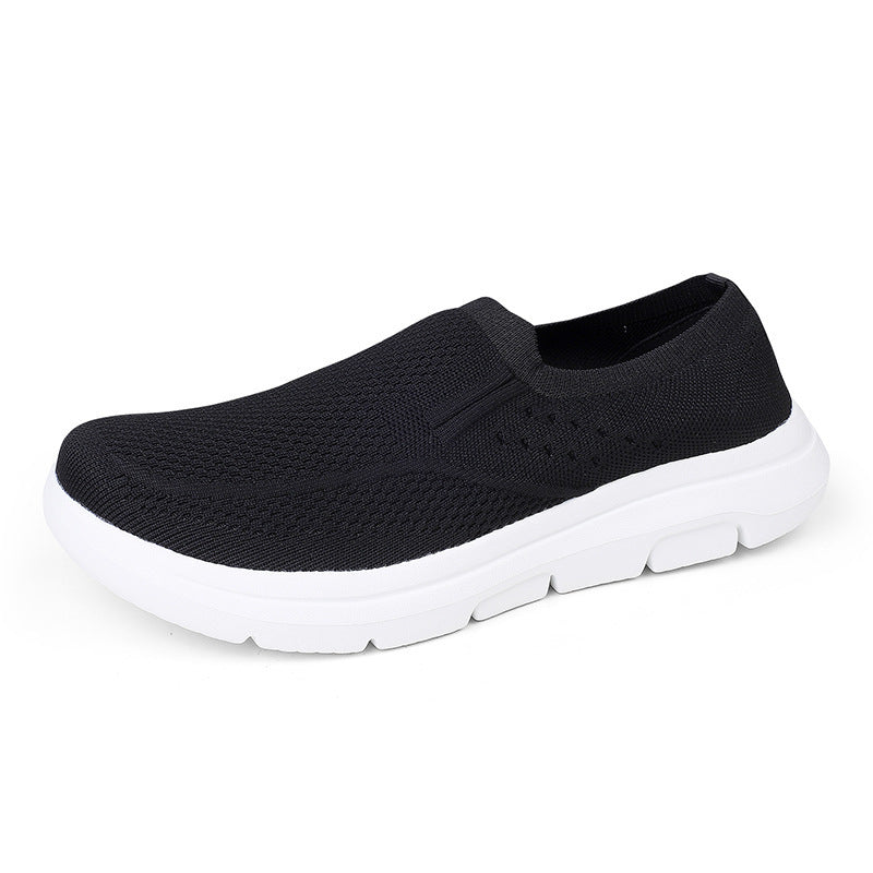 Damen Slip-On Sneakers mit atmungsaktivem Strick-Obermaterial