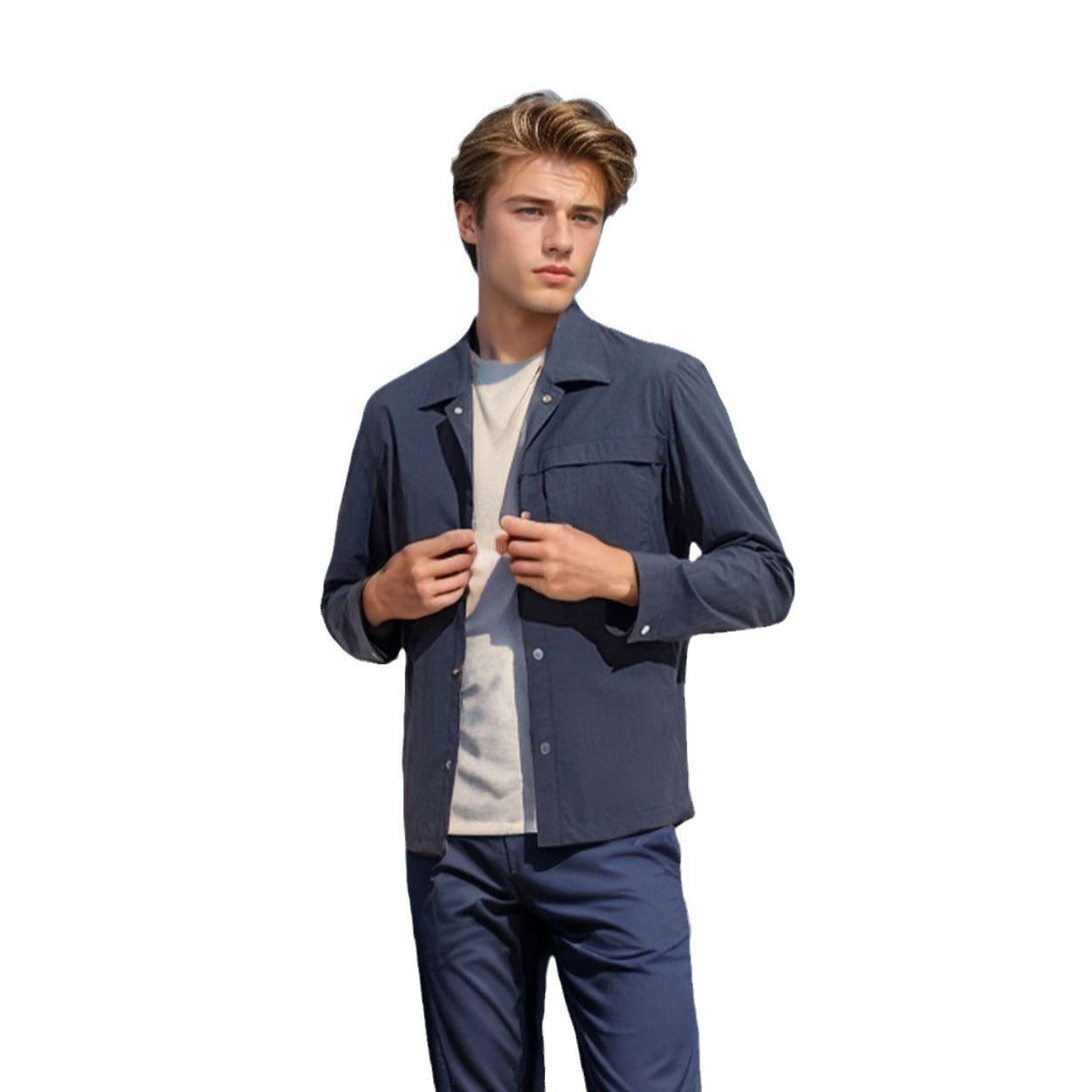 Herren technische Freizeitjacke mit praktischen Taschen und leichtem Material R&B