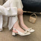 Damen elegante Sling-Pumps mit modischer Schleifenapplikation R&B