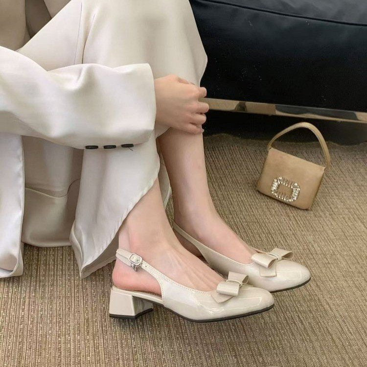 Damen elegante Sling-Pumps mit modischer Schleifenapplikation R&B