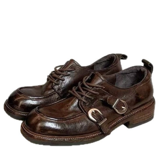 Herren Schnürstiefel mit Dekorativem Riemen von