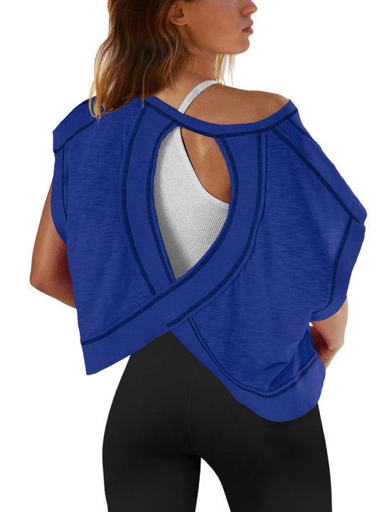 Damen modernes Cut-Out Oberteil R&B