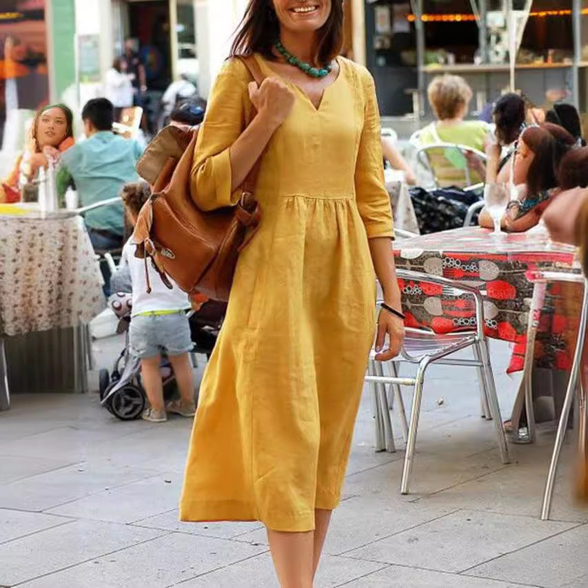 Damen Leichte Sommerkleid R&B