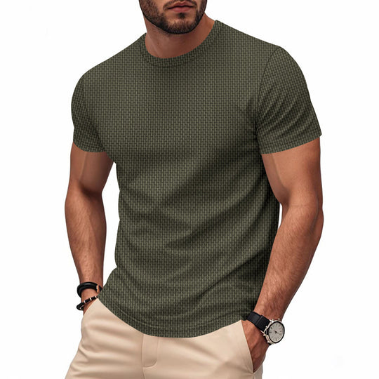 Herren Atmungsaktives Kurzarm-T-Shirt mit stylischem Reißverschluss R&B