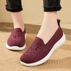 Damen Slip-On Socken Sneakers mit floralem Design