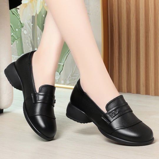 Damen Elegante und komfortable Mokassins mit modischem Riemen R&B