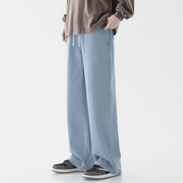Herren weite Denim-Hose im modernen Vintage-Stil R&B