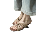 Damen Mules mit raffiniertem Knoten-Design R&B
