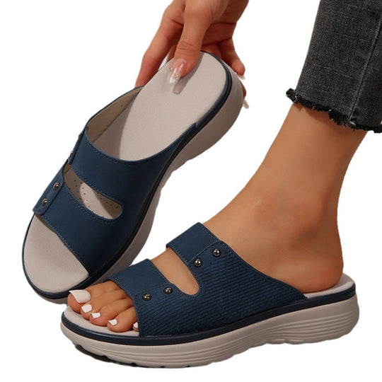 Damen Komfortable Riemchensandalen mit modischen Details R&B
