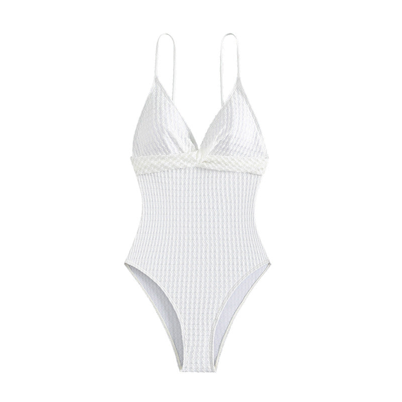 Damen Eleganter Schwimmanzug mit feiner Rippstruktur R&B
