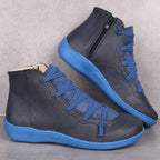 Damen Modische High-Top Sneakers mit robustem Profil und praktischem Reißverschluss EB