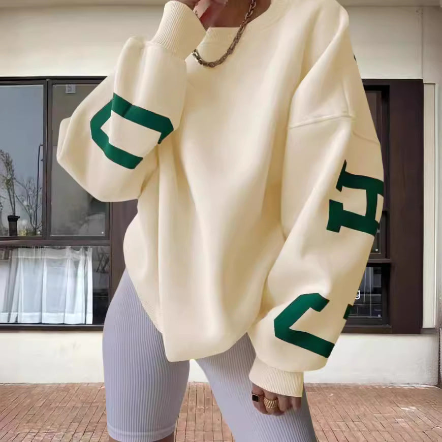 Damen Oversized Sweatshirt mit grafischen Akzenten R&B