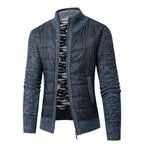 Herren modische Übergangsjacke mit modernem Stehkragen und strukturiertem Design