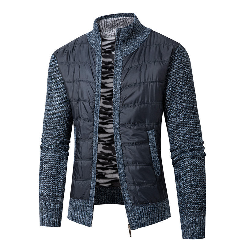 Herren modische Übergangsjacke mit modernem Stehkragen und strukturiertem Design