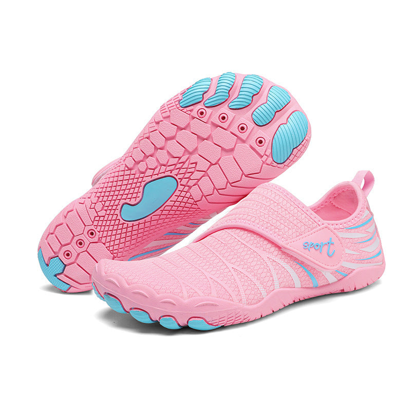 Damen rutschfeste Wasserfreizeitschuhe mit elastischem Schnellschnürsystem