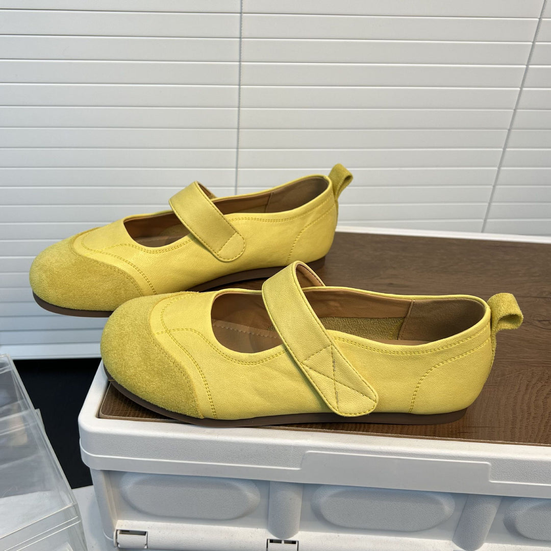 Damen Ballerinas mit verstellbarem Riemen und gepolsterter Innensohle R&B