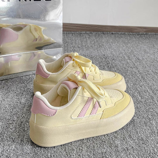 Damen Plattform Sneakers mit atmungsaktiver Obermaterialkombination und rutschfester Sohle R&B