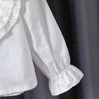 Mädchen verspielte Bluse mit Rüschendetails R&B