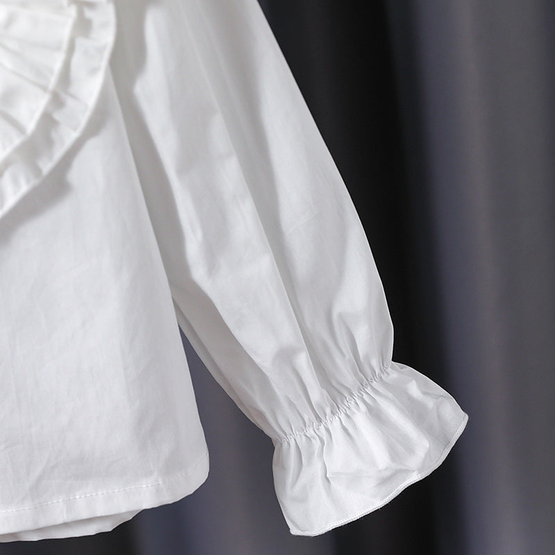 Mädchen verspielte Bluse mit Rüschendetails R&B