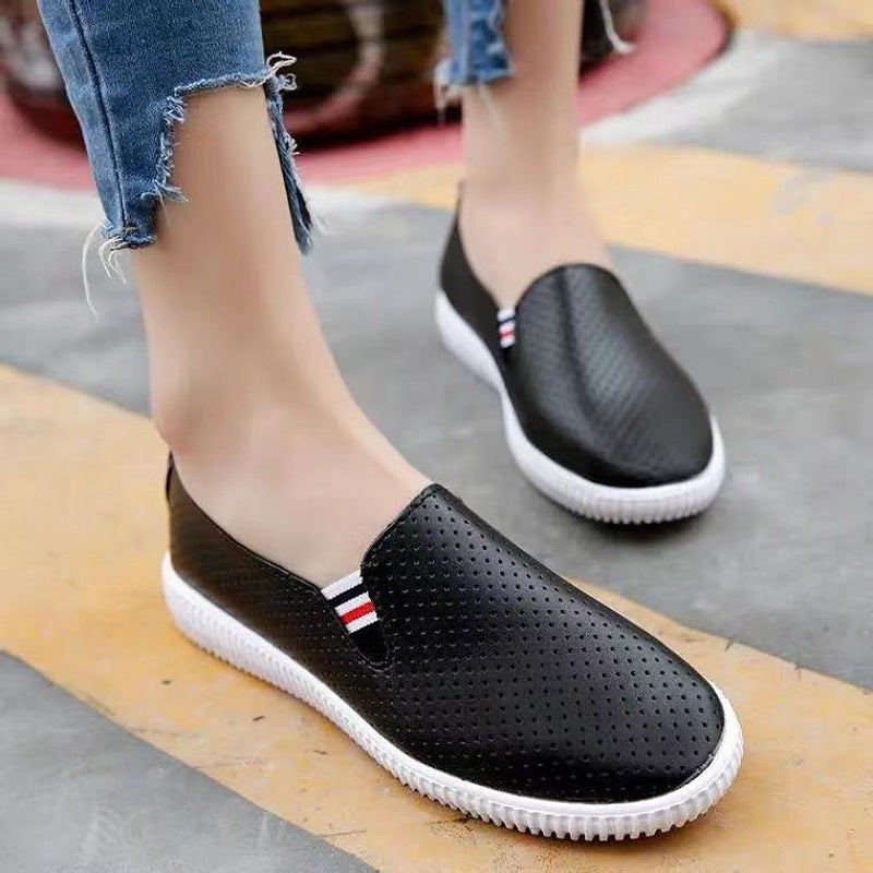 Damen komfortable Slip-On Schuhe mit perforiertem Obermaterial R&B