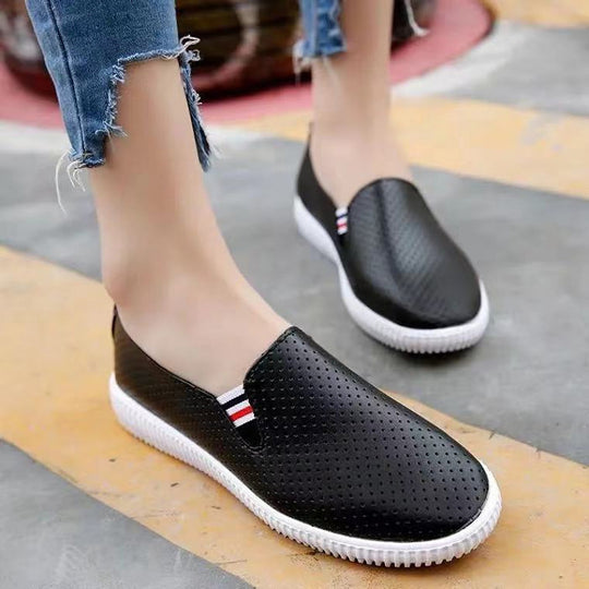 Damen komfortable Slip-On Schuhe mit perforiertem Obermaterial R&B