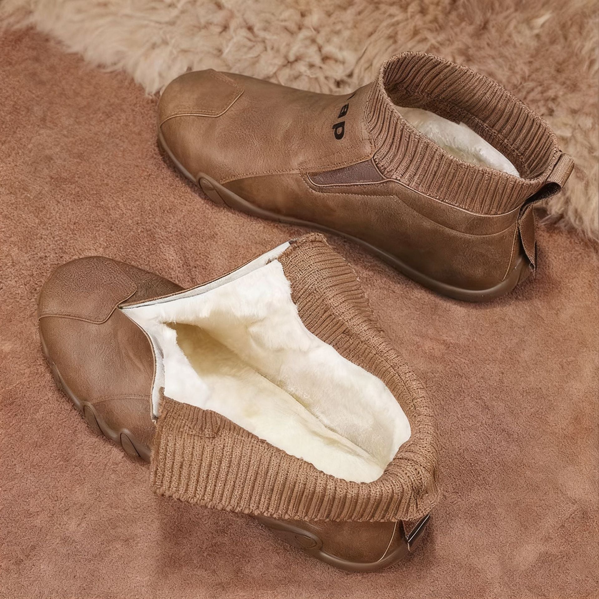 Damen trendige Stiefel mit elastischem Schaft und rutschfester Sohle R&B