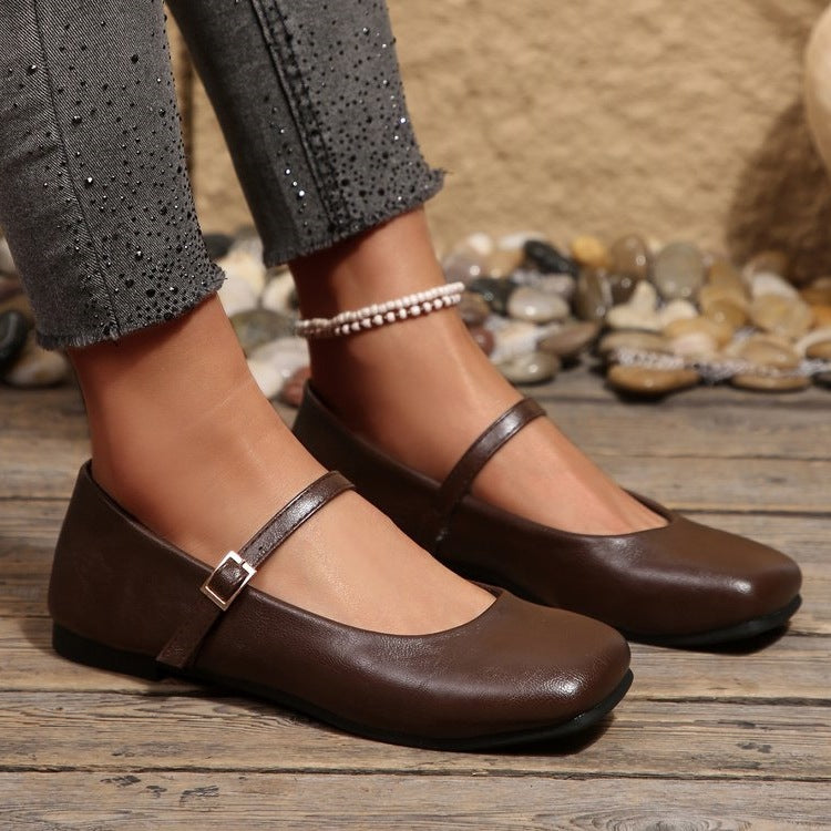 Damen Ballerinas mit elegantem Riemchenverschluss R&B