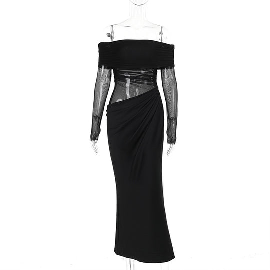 Damen Off-Shoulder Wickelkleid mit Rüschendetails R&B