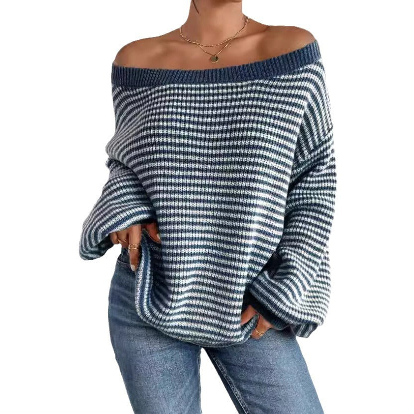 Damen lässiger Strickpullover R&B