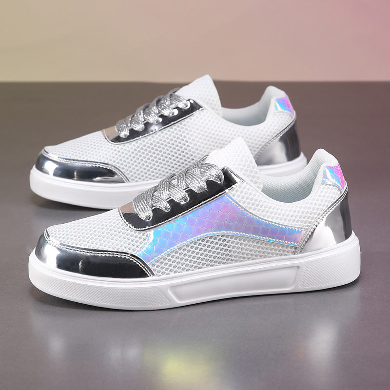 Damen Modische Sneakers mit reflektierendem Obermaterial