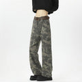 Damen Weitgeschnittene Cargohose mit geschmackvollem Camouflage-Muster