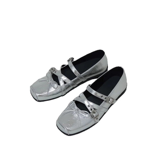 Damen Mokassins mit verstellbarem Riemen und eleganter Schnallenverzierung R&B