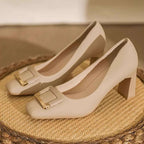 Damen Elegante und komfortable Pumps mit modischer Schnallenverzierung R&B
